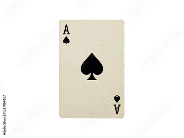 Obraz Ace of spades playing card isolated on transparent background