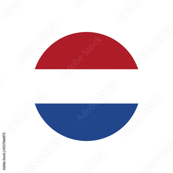 Fototapeta netherlands round flag, vector isolated on transparent background