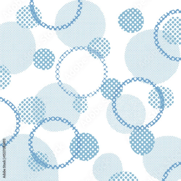 Obraz 水色の手描き水玉模様の背景イラスト　Adobe Illustrator Artwork