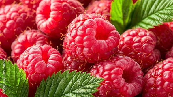 Obraz raspberry fruit background