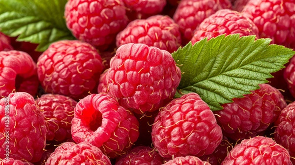 Obraz raspberry fruit background