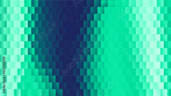 Fototapeta Abstract Glass Background with Ribbed Texture, Blue Green Gradient, and Premium 3D Effect. Vertical Lines and Pattern for Modern Decor, Wallpaper, or Cosmetic Design.