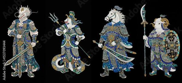 Obraz 나전칠기 십이진신상