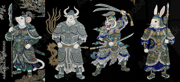 Obraz 나전칠기 십이진신상