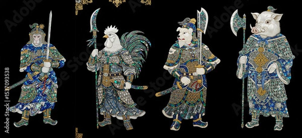 Obraz 나전칠기 십이진신상