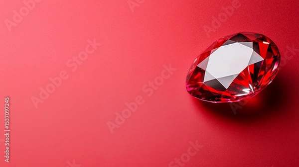 Obraz diamond on red background