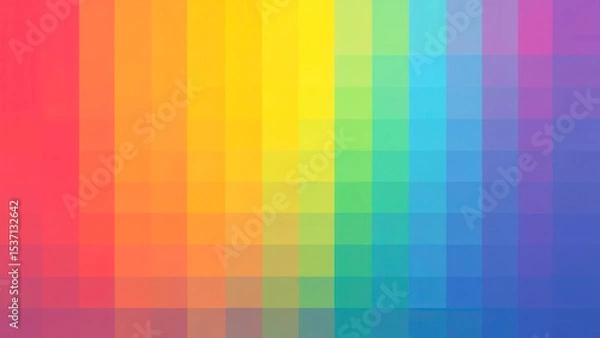 Fototapeta Vibrant Gradient Background in Rainbow Colors with Pixelated Texture and Soft Blend Effects
