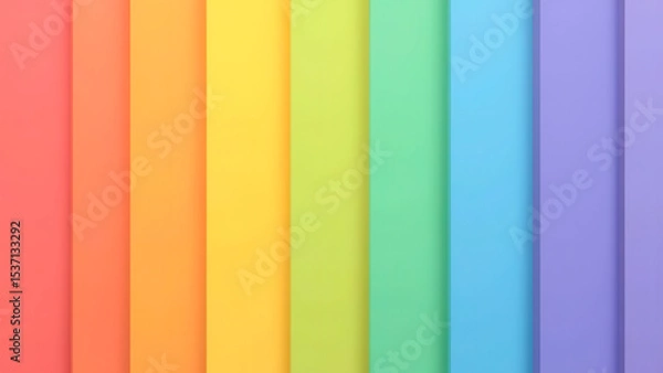 Fototapeta Colorful Stripes of Various Pastel Tones in a Smooth and Bright Background Display