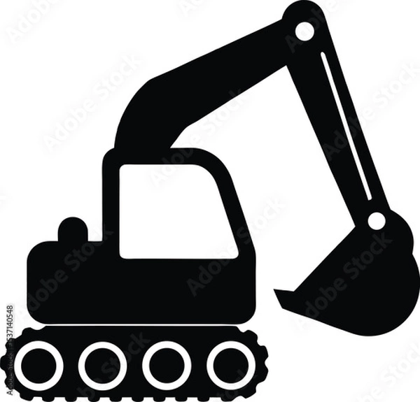 Obraz excavator and shovel
