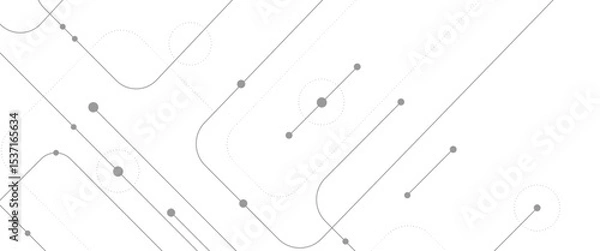 Obraz Vector minimalist geometric technology and connection design