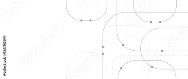 Obraz Vector minimalist geometric technology and connection design