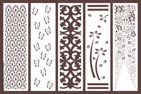 Fototapeta Seamless pattern jali design Vector 