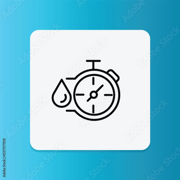 Fototapeta This timer icon represents laundry time management or washing cycle scheduling.