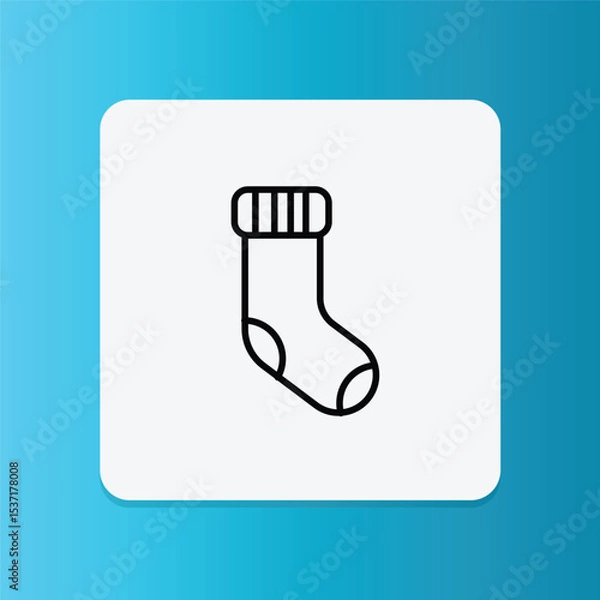 Fototapeta This sock icon symbolizes small clothing items that require separate and delicate washing to avoid loss.