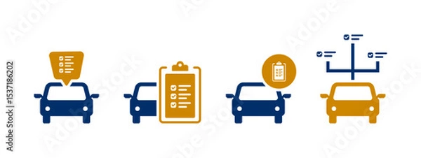 Fototapeta car maintenance list icon vector illustration. car maintenance list icon in flat style - stock vector.