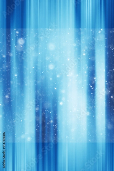 Fototapeta blue snow lines background / abstract background christmas blue snowflakes blurred background, snow flakes