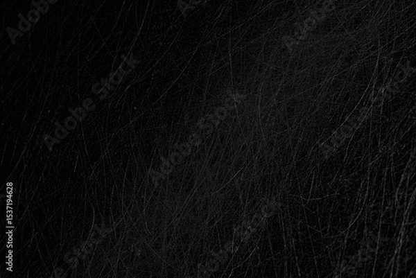 Fototapeta Black background scratches and noise, overlay full screen scuffs on the surface aged abstract backdrop