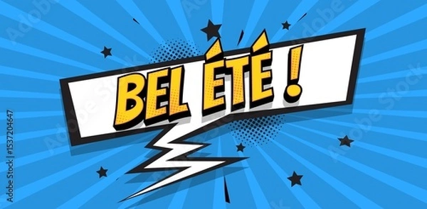 Obraz bel été bulle bd bleue