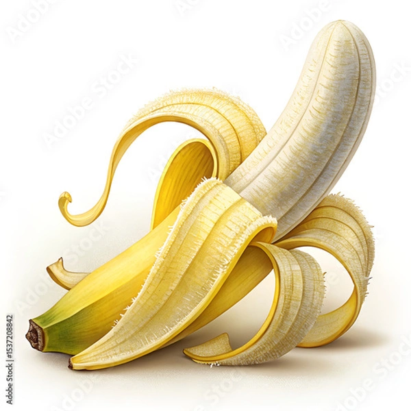 Obraz banana on white background
