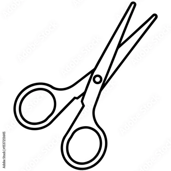 Obraz Minimal Surgical Scissors Line Art