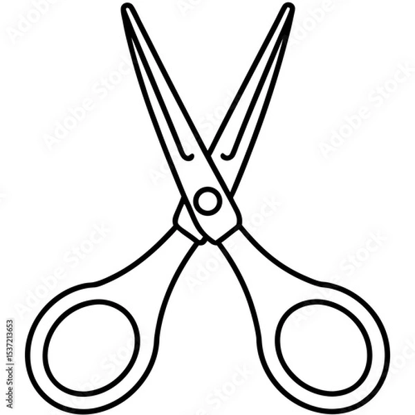 Obraz Minimal Surgical Scissors Line Art