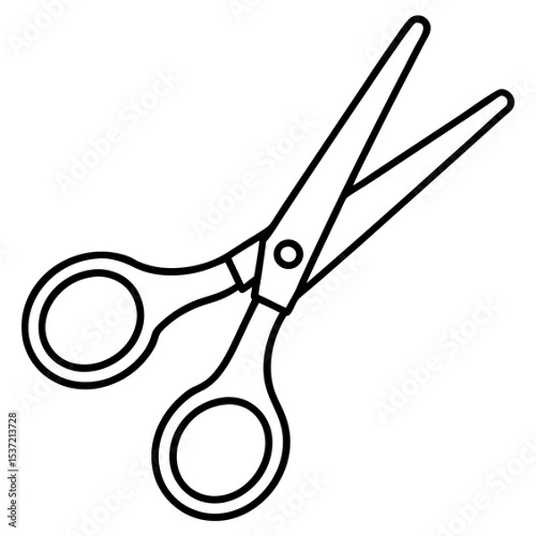 Obraz Minimal Surgical Scissors Line Art