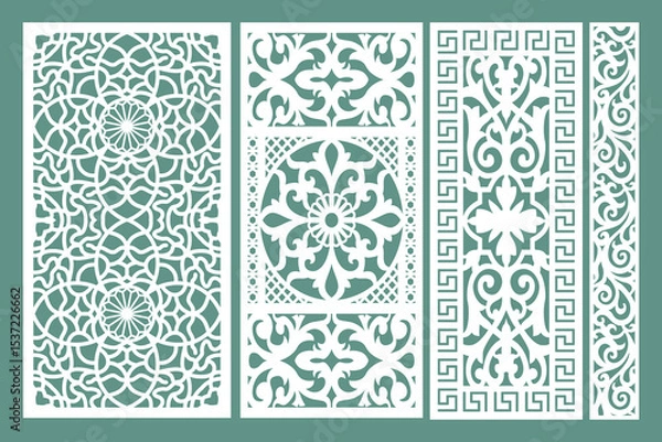 Fototapeta CNC jali cutting,Laser cutting, jali design, CNC router,grill,Gate,ceiling ,simple,traditional pattern,cnc cutting, cnc, ,laser cutting pattern, Islamic, interior pattern, Laser cutting