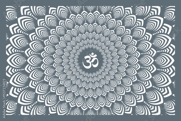 Fototapeta Om Jali design, Om cnc cut jali, corian jali for Temple Mandir door Window etc.