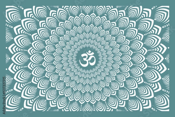 Fototapeta Om Jali design, Om cnc cut jali, corian jali for Temple Mandir door Window etc.