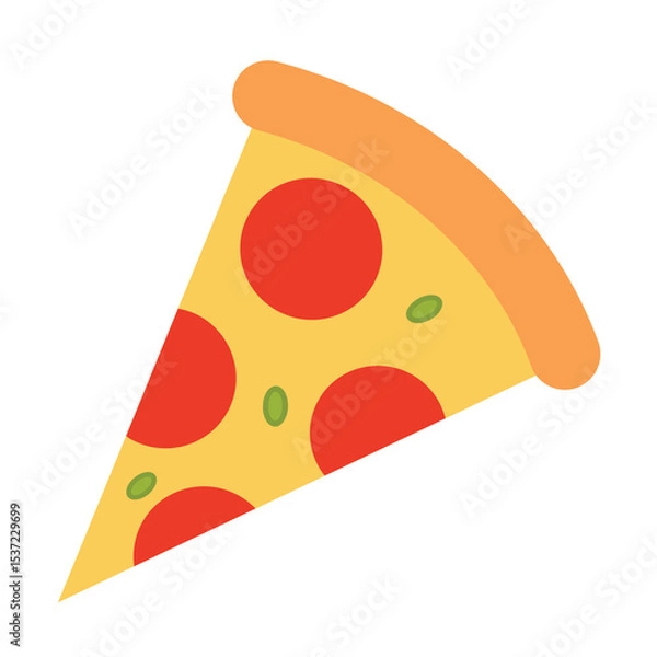 Obraz Pizza slice vector, pizza clip art, pizza toppings clip art, pizza slice clipart