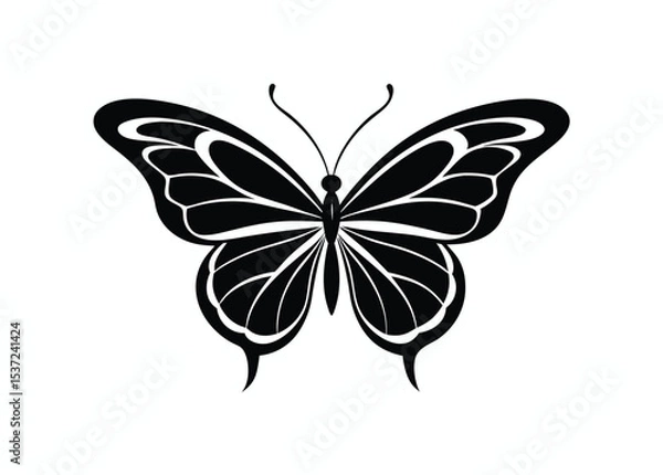 Obraz Butterfly set of different, colorful butterflies, vector isolated on white background
