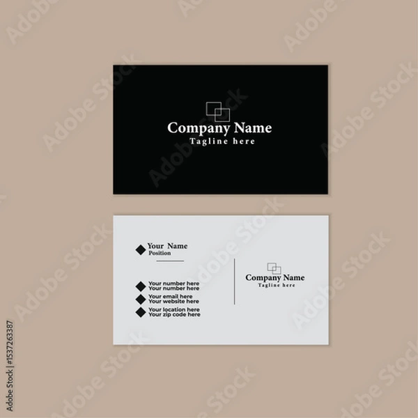 Obraz Minimalist Business Card Design | Professional Corporate Visiting Card Template