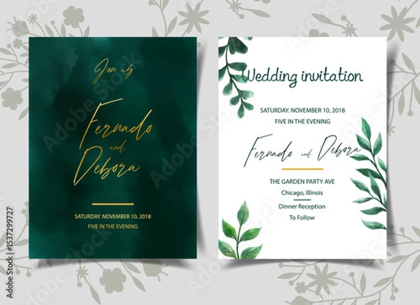 Fototapeta Wedding card 