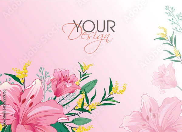 Obraz Beautiful floral template