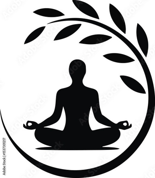 Obraz Meditation in Nature's Embrace A Zen-Inspired Journey