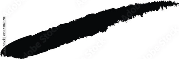 Fototapeta abstract black hand drawn line brush stroke vector illustration.