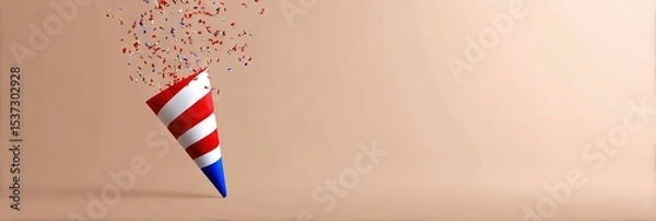Obraz photo of bastille day, isolated on solid background, copy space 