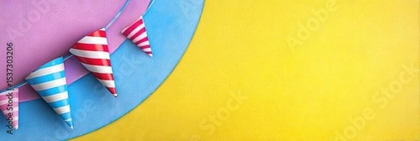 Obraz photo of carnival holiday, isolated on solid background, copy space