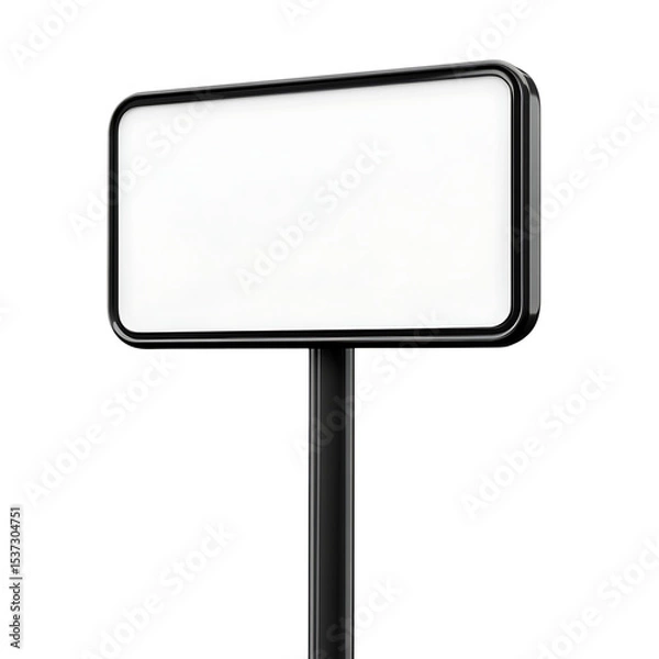 Fototapeta Blank rectangular signpost isolated on transparent background