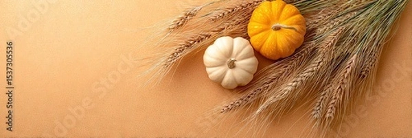 Obraz photo of harvest day, isolated on solid background, copy space 