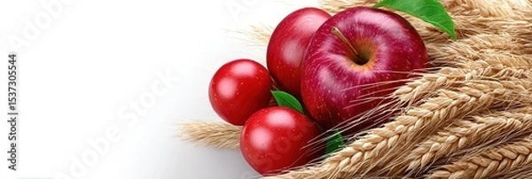 Obraz photo of harvest day, isolated on solid background, copy space 