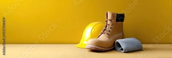 Obraz photo of labor day, isolated on solid background, copy space -