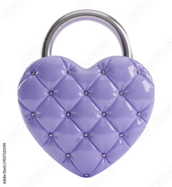 Obraz Cadeado de Coração Roxo Fofo