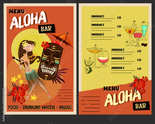 Obraz Menu Aloha