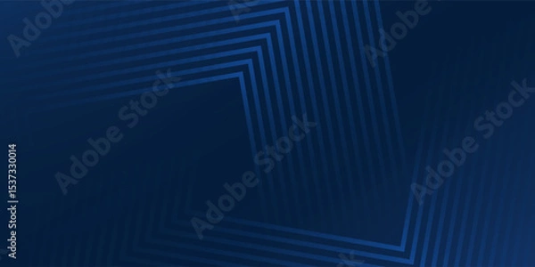 Fototapeta Dark blue background. Modern line stripes curve abstract presentation background. Luxury paper cut background. Abstract decoration, golden pattern, halftone gradients, 3d Vector illustration