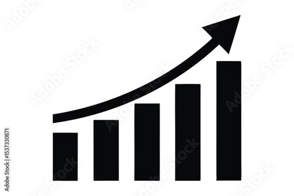 Fototapeta business graph with arrow