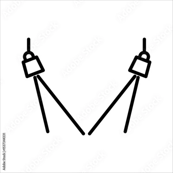 Fototapeta spotlights Icon Symbol isolated white background. vector illustration. color editable.