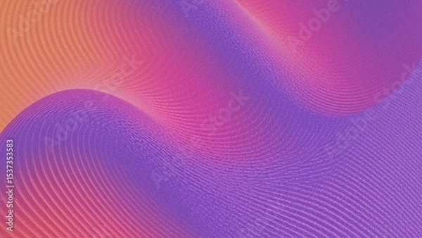 Fototapeta Stylized background showing smooth flowing waveform patterns in gradient tones
