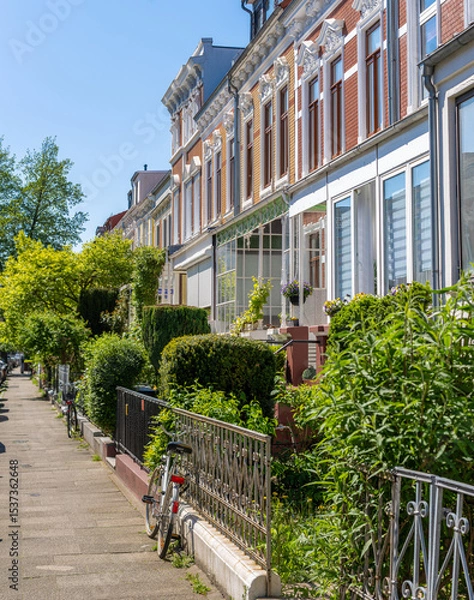 Obraz Bunte Häuserfassaden in der Bremer Neustadt