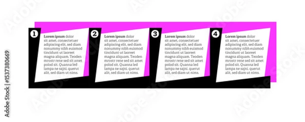 Fototapeta Very simply infographic design with 4 options or steps. Infographics for business concept.